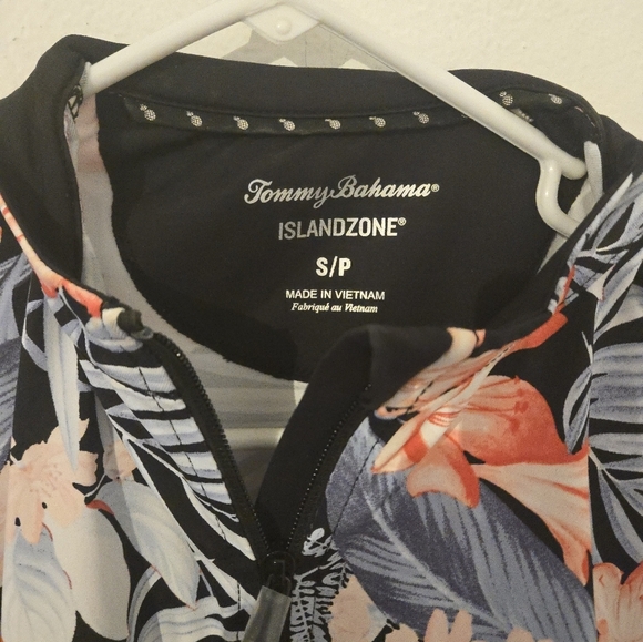 Tommy Bahama Islandzone Womens Size Small Floral Zip Jacket Tropical Full Zipper - Picture 3 of 7